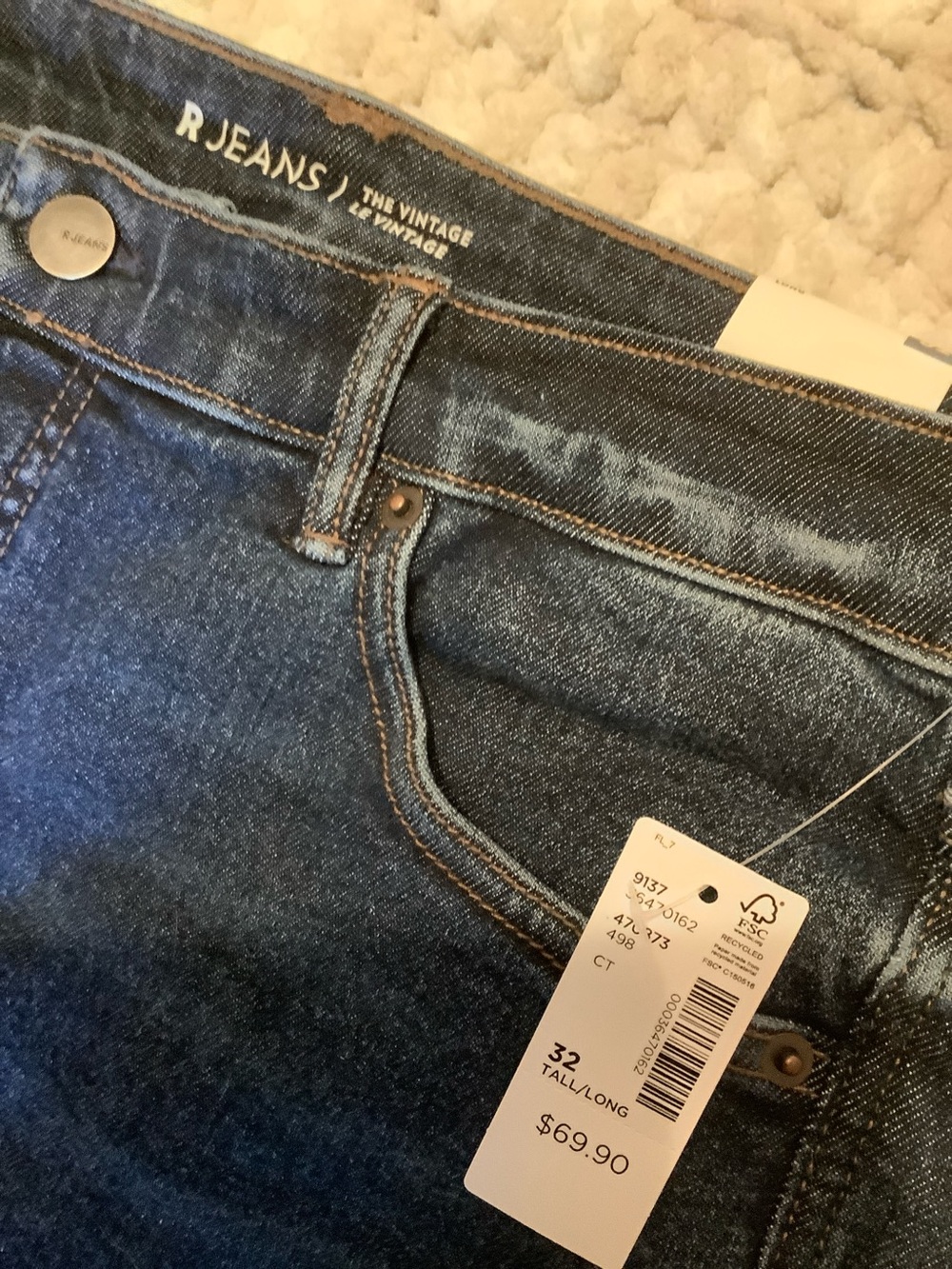 R jeans,Slim, The Vintage,Size 32 tall